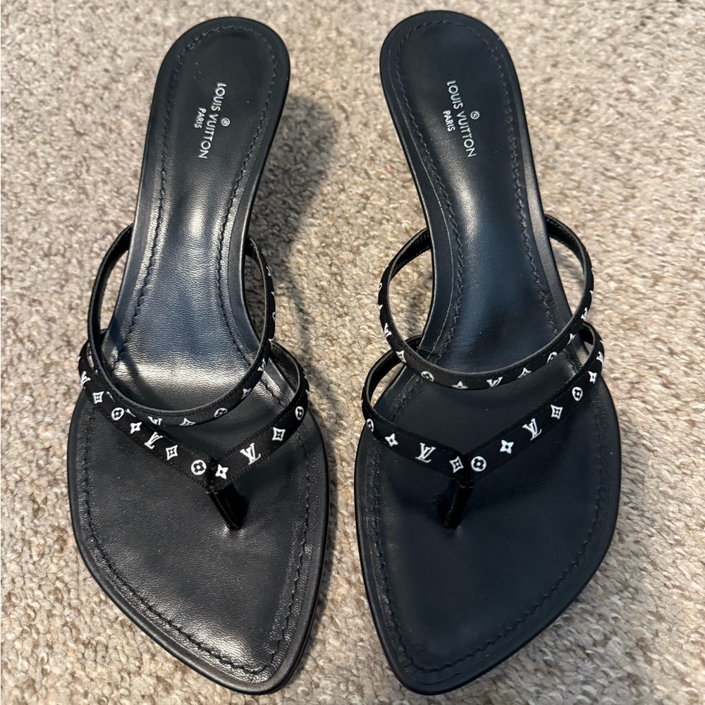 Louis Vuitton Black Sandals